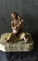 Michael, Mary Giggles and Goats Bronze 7x7x6