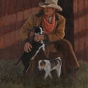 Green Jean G Pup Roundup Oil 20 x 16 $2,400.00