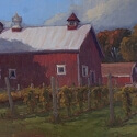 Grosser Debra Joy Autumn Day at the Farm Oil 12 x 30 $1,900.00