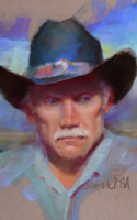 Schneider William Them&#039;s Fighting Words Pastel 20x16 $3,050.