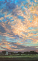 Zook Rebecca Patchwork Sky Acrylic 20x16 $895.