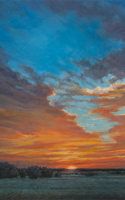 Zook Rebecca Prairie Sky Fire Acrylic 20x16 $895.