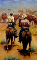 Lombardo, Dana West Texas Cattle Drive 22x24 Oil $2,600.