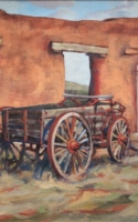 Leese,Alice Wagon Repair Fort Union 11x14 oil $650