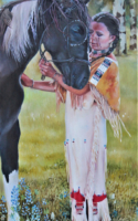 Albright, Lou Sharing Secrets 48X24 OIL $3875