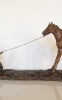 Michael,Mary _Learnin_ the Ropes_ 9 1_2_Hx24_Lx6_D bronze $3200