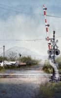 Oliver,Tim Kent Texas Crossing 10x10 Watercolor $950