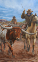 Welch, Carol Ann Watch That Horn! 20x16 Oil $1850