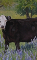 Roush, Cheryl Black Baldy in the Spring 9x12 Oil $995