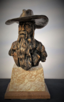 Venosdel, Burneta Goat-Mountain Man 11Hx8Lx15D Bronze $3950