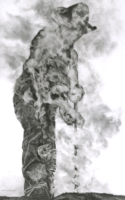 Harley-Volz,Cheryl Smoke No Mirrors 25x14 graphite $1950