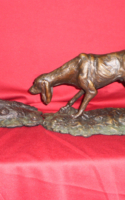 Lane, Patsy Hound and Coon 13H x 10.5L x 6D Bronze $2200