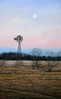 Voges, Lloyd Moonlit Windmill 14 x 11 oil $1250