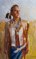 Hunter, Jennifer Sentinel of the Plains 20x16 oil $6900