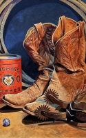 Dorsey, David Boots And Coffee 30x30 Acrylic $4500