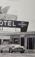 Lindamood, Patsy Blue Swallow (Route 66) 24x36 Graphite on Claybord $5200