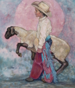 Rose, Kristi The Mutton Buster 16x12 Oil $550 bb