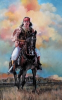 Loud Sanders Albright oil paint Indian rider on horse American Plains Artists