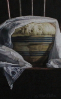 colored pencil bread in a basket Eileen Nistler American Plains Artists