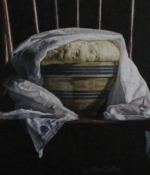 colored pencil bread in a basket Eileen Nistler American Plains Artists