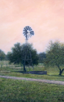 Loyd Voges oil painting windmill American Plains Artists