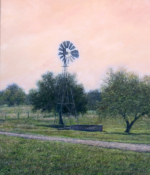 Loyd Voges oil painting windmill American Plains Artists