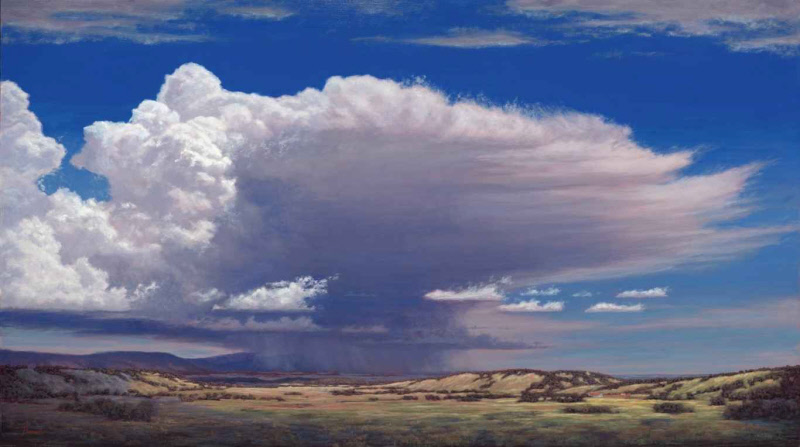 Winged Tower painting by Phil Bob Borman